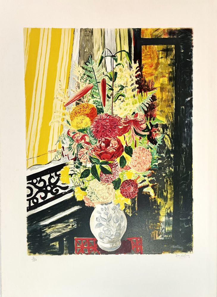 Lithographie Kisling - Bouquet de Fleurs