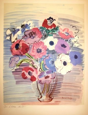 Lithographie Dufy - Bouquet de fleurs
