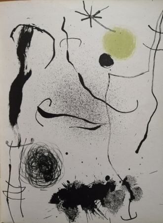 Lithographie Miró - Bouquet de rêves pour Leila