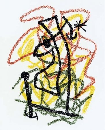 Lithographie Miró - Bouquet de Rêves pour Neila