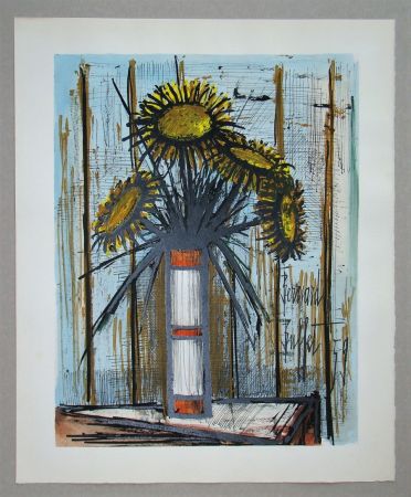 Lithographie Buffet - Bouquet de soleils, 1959