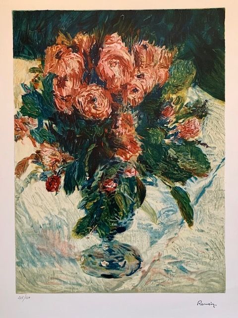 Lithographie Renoir - Bouquet of roses