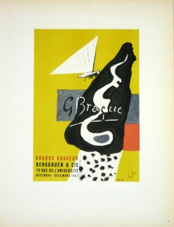 Lithographie Braque - Braque Graveur  Galerie Berggruen Paris 1953