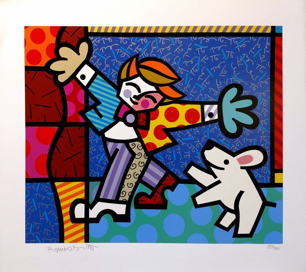 Sérigraphie Britto - BRENDAN AND THE WISHING DOG