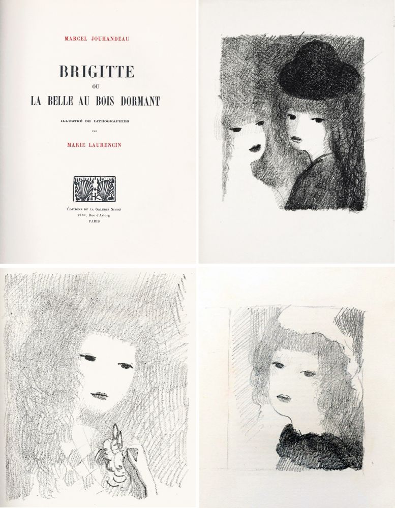 Livre Illustré Laurencin - BRIGITTE OU LA BELLE AU BOIS DORMANT (M. Jouhandeau. 1925)