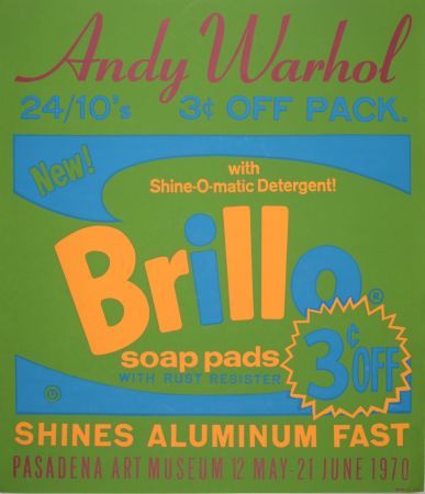 Sérigraphie Warhol - Brillo, 1970 - For iconic Pasadena Museum Exhibition