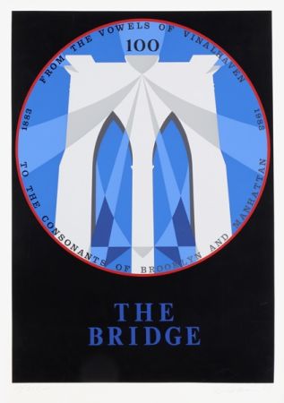 Sérigraphie Indiana - Brooklyn Bridge from the New York, New York Portfolio