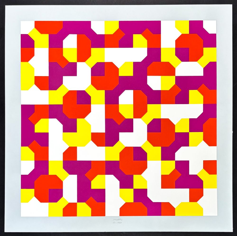 Sérigraphie Munari - Bruno Munari (1907–1998) – Peano Curves – Screen print on Fabriano paper – 1991