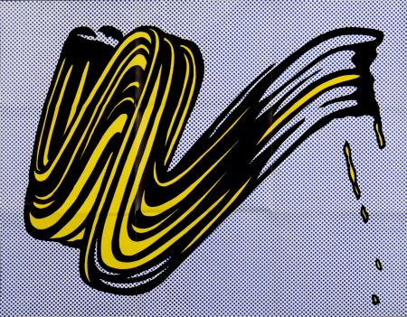 Lithographie Lichtenstein - Brushstroke, 1965 -  Castelli Mailer!
