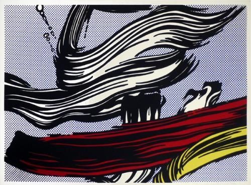 Sérigraphie Lichtenstein - Brushstrokes