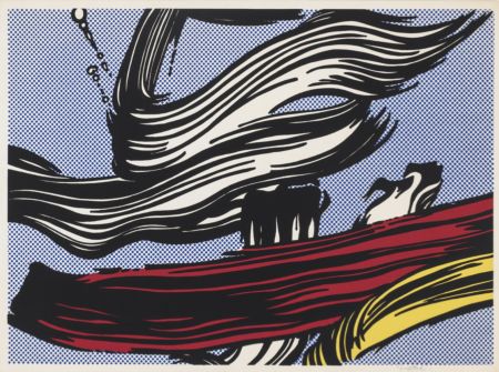 Sérigraphie Lichtenstein - Brushstrokes