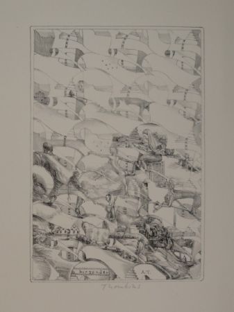 Lithographie Thomkins - “burgunder“