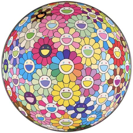 Lithographie Murakami - Burying my face in the field of flowers