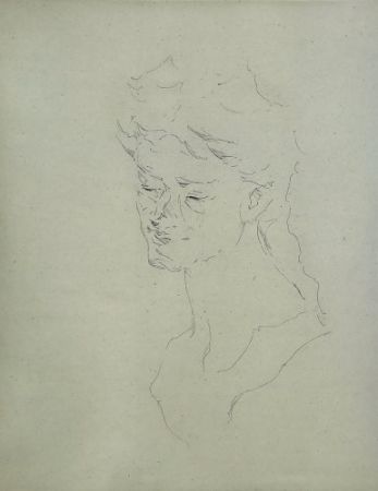 Gravure Paul P - Bust de la Bacant I