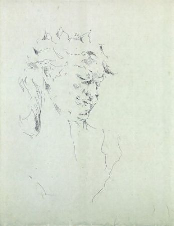 Gravure Paul P - Bust de la Bacant II