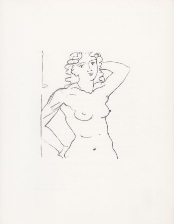 Lithographie Derain - Buste de femme, 1972