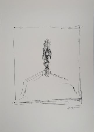 Lithographie Giacometti - Buste d'homme