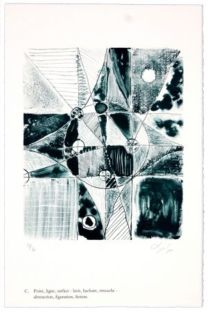 Lithographie Nørgaard - C. Point, ligne, surface - lavis, hachure, retouche - abstraction, figuration, fiction/