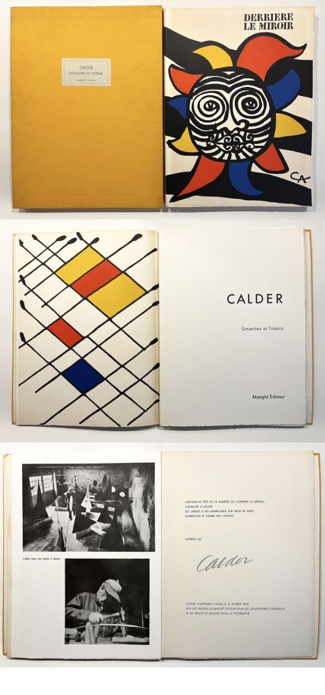 Livre Illustré Calder - CALDER OISELEUR DU FER. DERRIÈRE LE MIROIR N° 156 DE LUXE SIGNÉ. 9 lithographies (1966).
