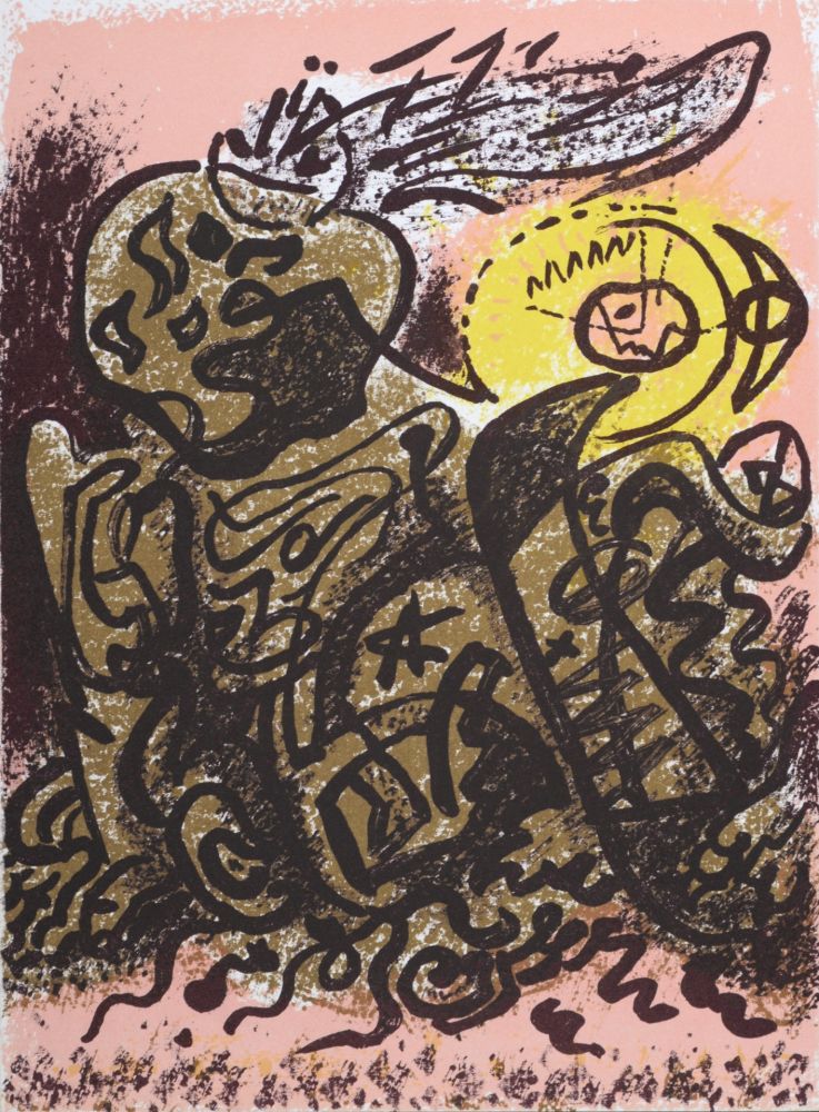 Lithographie Masson - Caliban, 1965