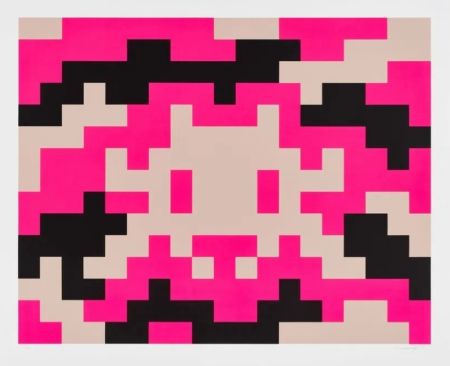 Sérigraphie Invader - CAMO XXL-3C-M1