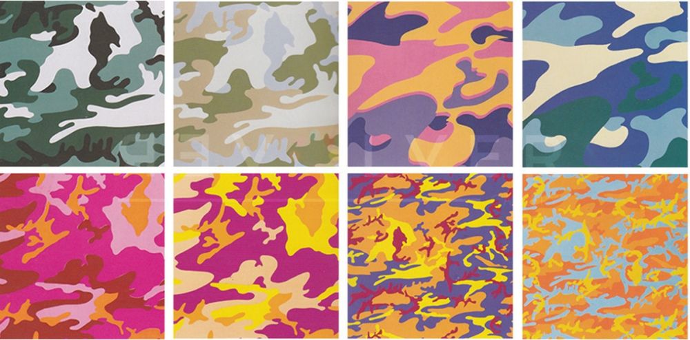 Sérigraphie Warhol - Camouflage Complete Portfolio (FS II.406 - FS II.413)