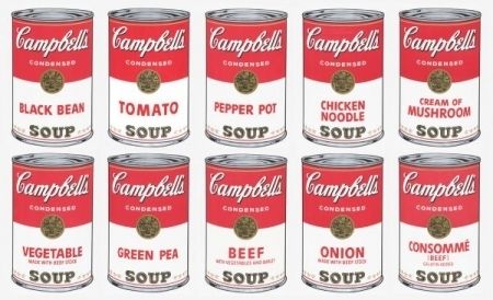 Sérigraphie Warhol (After) - Campbell soup 10 silkscreens