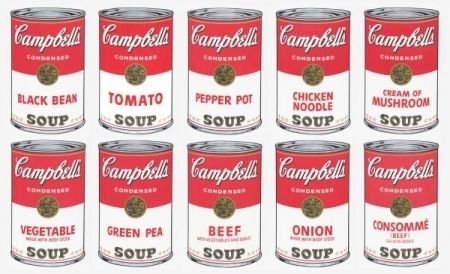 Sérigraphie Warhol (After) - Campbell soup 10 silkscreens