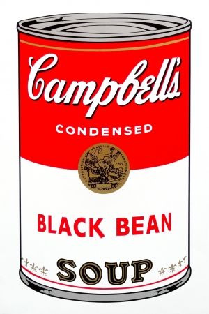 Sérigraphie Warhol (After) - Campbell's Soup - Black Bean