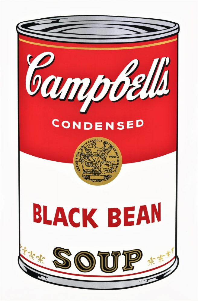 Sérigraphie Warhol - Campbell's Soup, Black Bean
