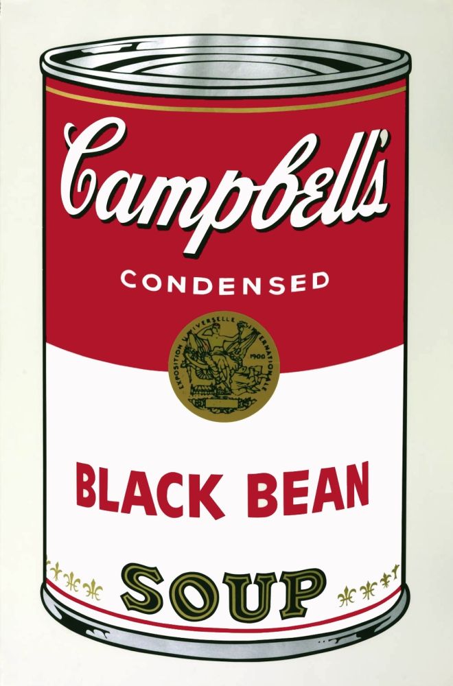 Aucune Technique Warhol - Campbell's Soup I: Black Bean (FS II.44)