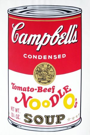 Sérigraphie Warhol - Campbell's Soup II: Tomato Beef Noodle O's (FS II.61)