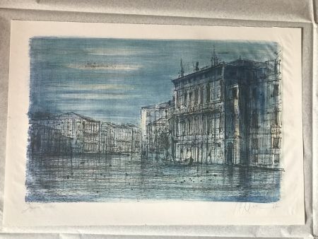Lithographie Carzou - Canal Venice with Gondola