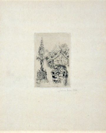 Gravure Ensor - Candelabre en vase