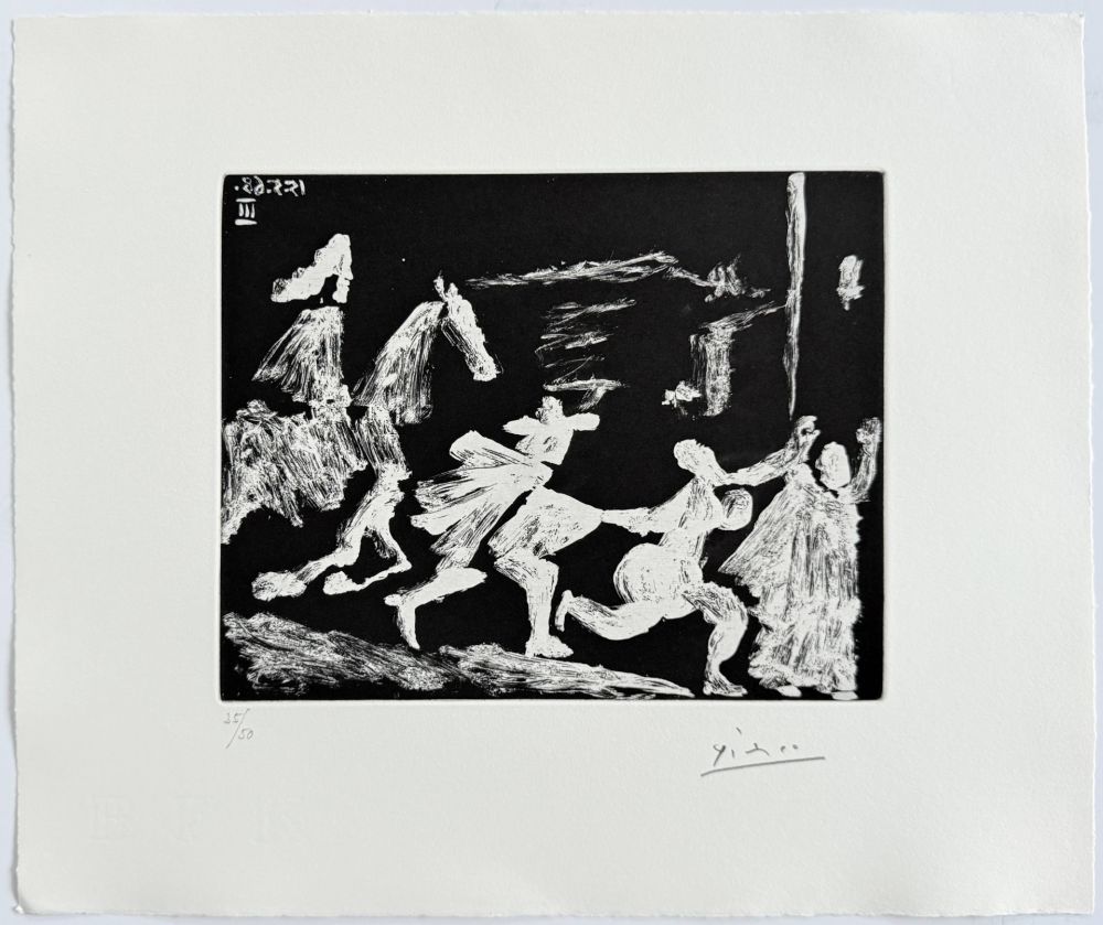 Eau-Forte Et Aquatinte Picasso - Cape and Sword: Pusuit II, from 347 Suite