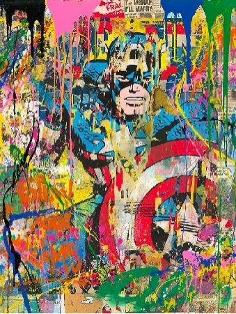 Sérigraphie Mr Brainwash - Captain America, 2020