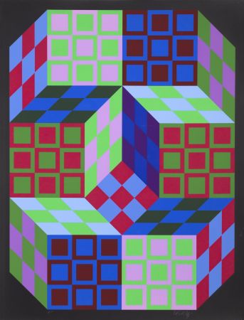 Sérigraphie Vasarely - Carden