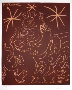 Linogravure Picasso - Carnaval 1967