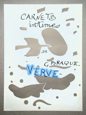 Lithographie Braque - Carnets Intimes de Georges Braque