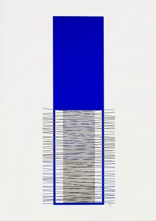 Sérigraphie Soto - Caroni (Blue) 