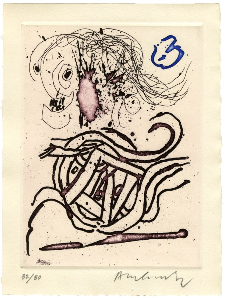 Lithographie Alechinsky - Carré Blanc V