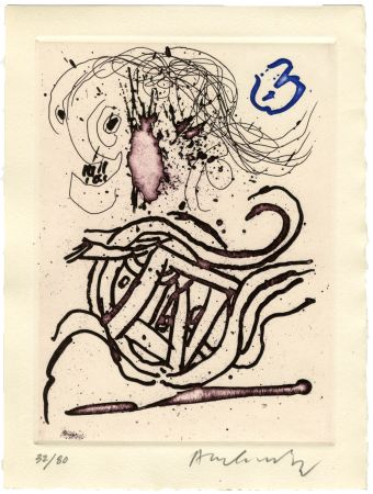Lithographie Alechinsky - Carré Blanc V