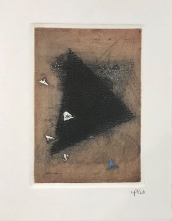 Gravure Piza - Carte de Voeux - Galerie Michel (Paris) 