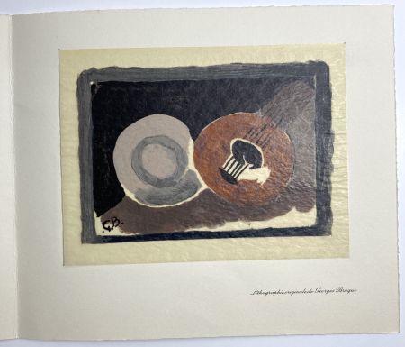 Lithographie Braque - Carte de voeux 1962