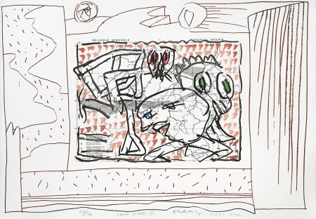 Gravure Alechinsky - Carte mise à jour II