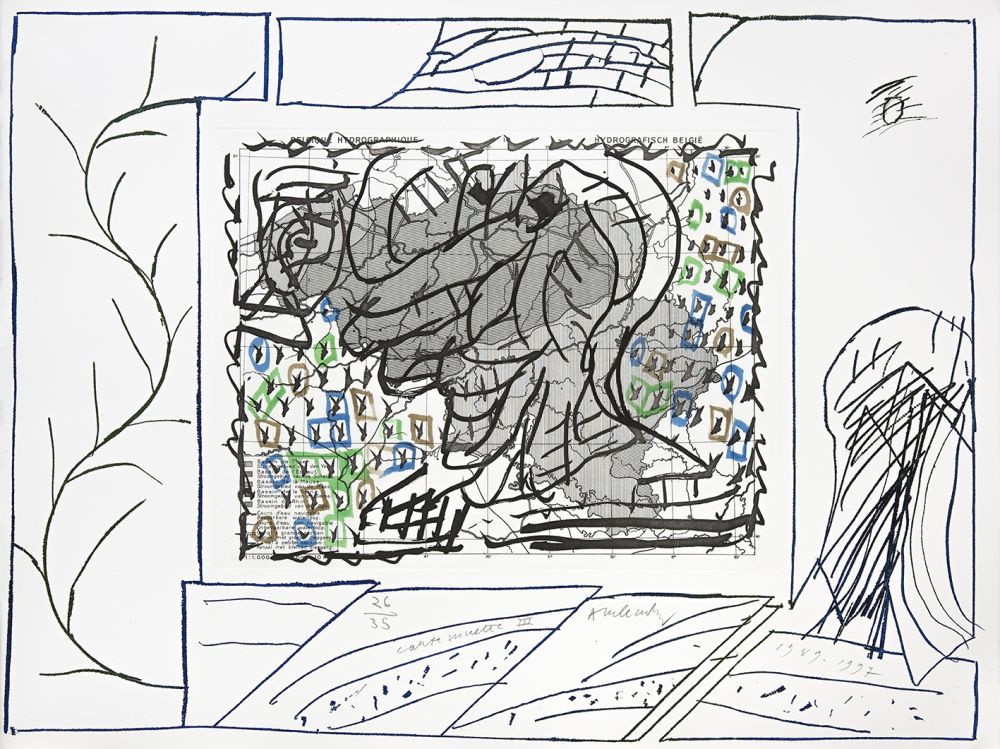 Gravure Alechinsky - Carte mise à jour III