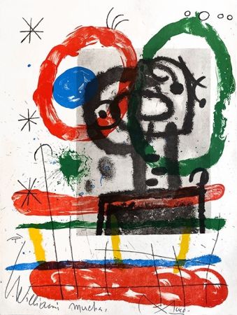 Lithographie Miró - Cartones