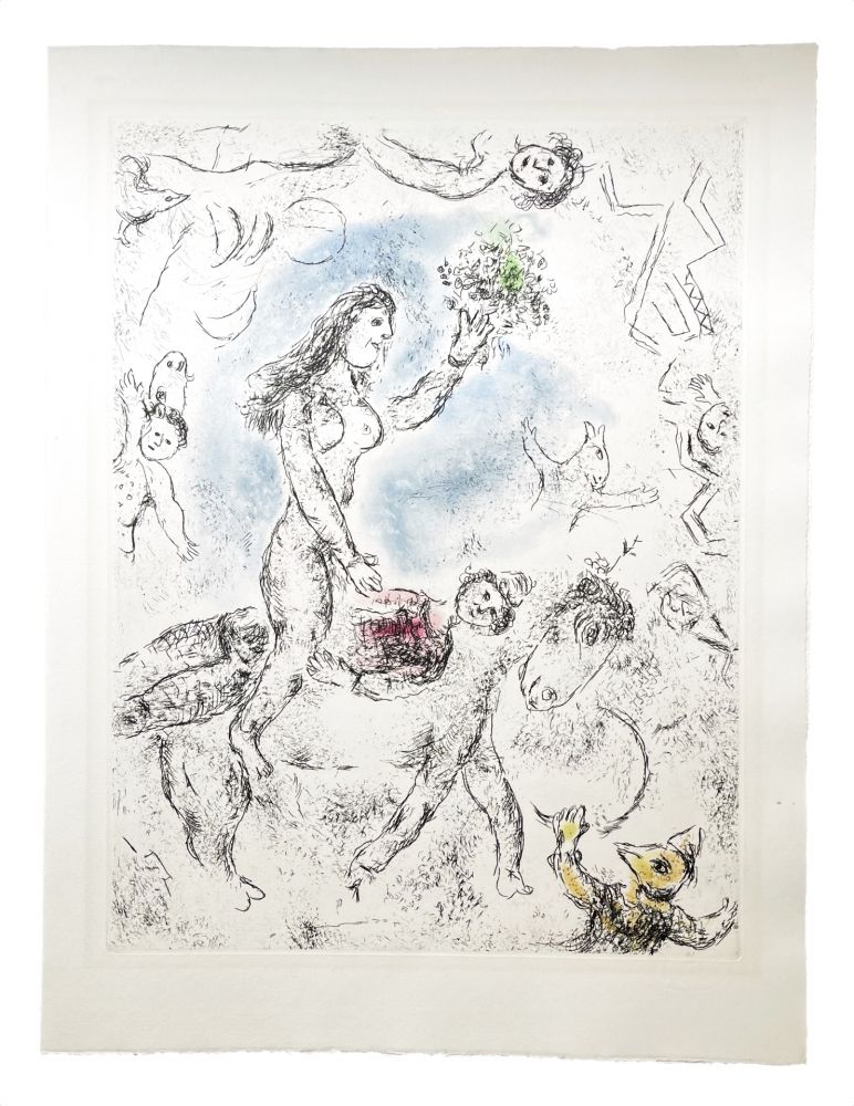 Eau-Forte Et Aquatinte Chagall - Ce lui qui dit les choses sans rien dire (Plate 22)