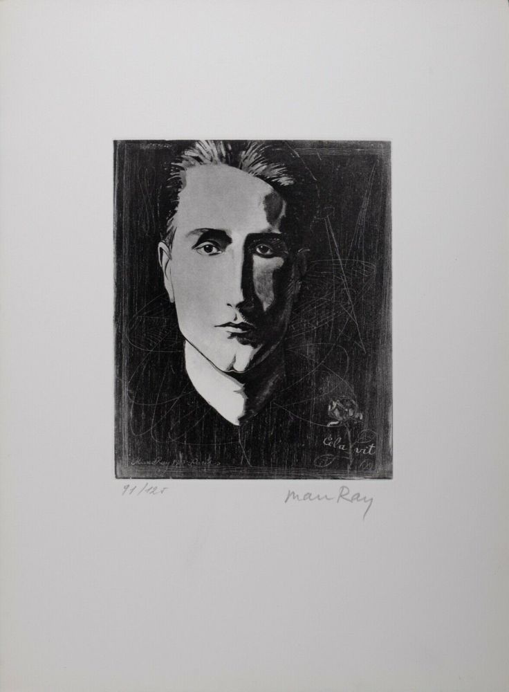Eau-Forte Et Aquatinte Ray - Cela Vit (Portrait of Marcel Duchamp), 1971 - Hand-signed & numbered