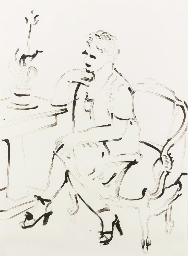 Lithographie Hockney - Celia Elegant